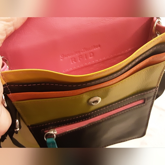 NWOT...Leather RFID Crossbody - Picture 6 of 11